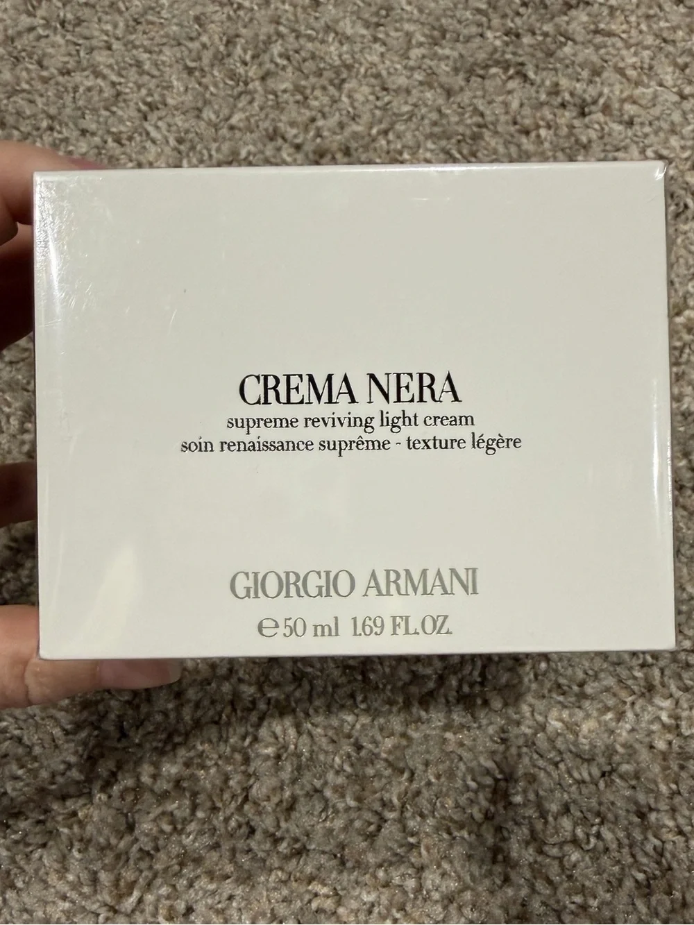 Giorgio Armani LARGE Crema Nera Supreme Light Reviving Cream 50 ml New Sealed